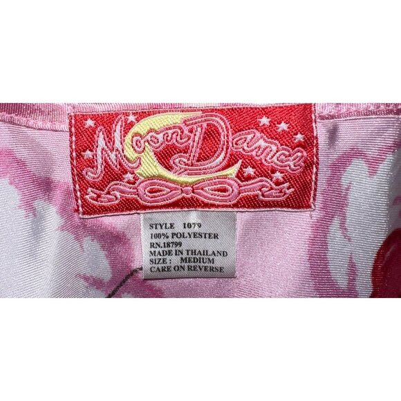 Moon Dance Pink Heart & Cloud Patterned Satin Cami intimate M - Picture 2 of 2